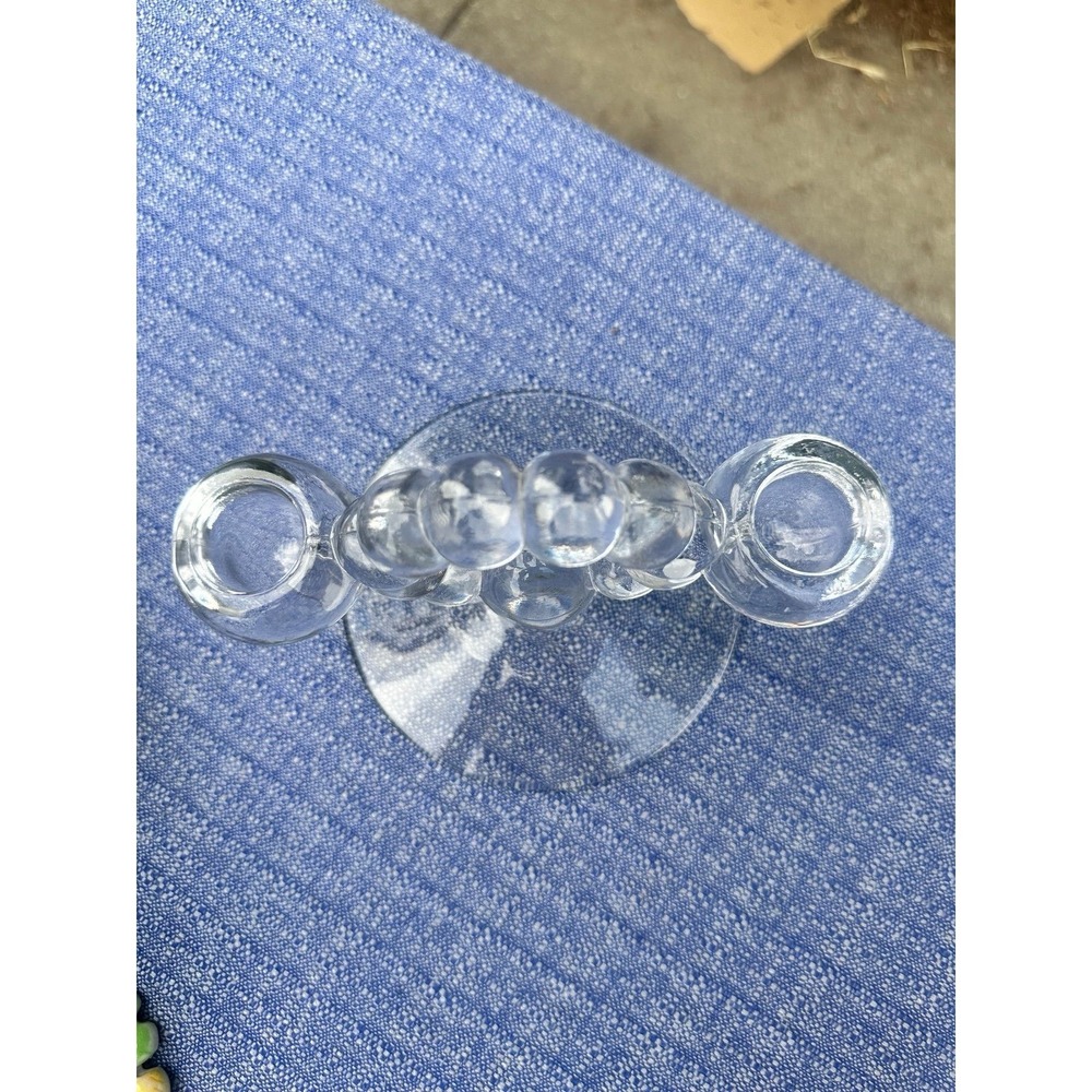 Vintage 1940's Imperial Glass Co. Double Candlestick Holders - Picture 2 of 9